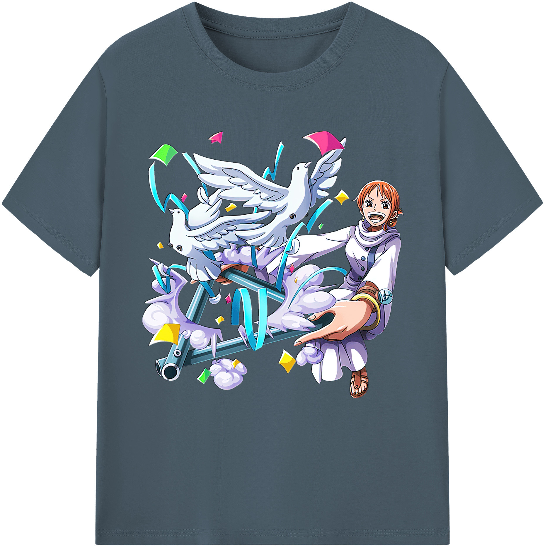 ワンピース ナミ ONE PIECE Nami 綿100％半袖Tシャツ（フロントプリント）